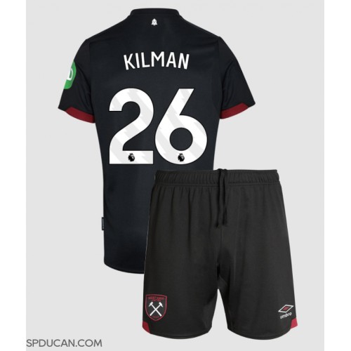 Dječji Nogometni Dres West Ham United Max Kilman #26 Gostujuci 2024-25 Kratak Rukav (+ Kratke hlače)